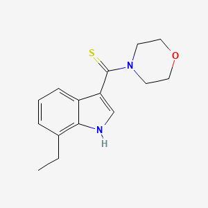 molecular formula C15H18N2OS B5834115 7-ethyl-3-(4-morpholinylcarbonothioyl)-1H-indole 