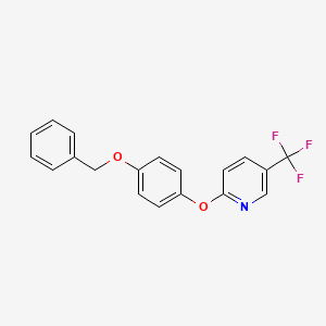 molecular formula C19H14F3NO2 B5834145 2-[4-(benzyloxy)phenoxy]-5-(trifluoromethyl)pyridine 