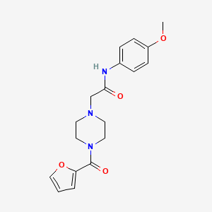 molecular formula C18H21N3O4 B5834147 2-[4-(2-furoyl)-1-piperazinyl]-N-(4-methoxyphenyl)acetamide 