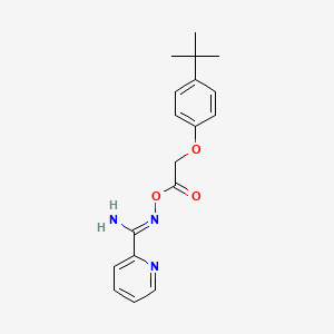 N'-{[2-(4-tert-butylphenoxy)acetyl]oxy}-2-pyridinecarboximidamide