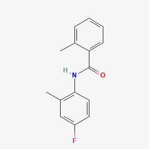 molecular formula C15H14FNO B5834164 N-(4-fluoro-2-methylphenyl)-2-methylbenzamide 