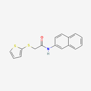 molecular formula C16H13NOS2 B5834176 N-2-naphthyl-2-(2-thienylthio)acetamide 