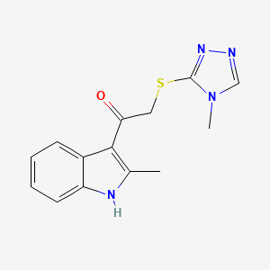 1-(2-methyl-1H-indol-3-yl)-2-[(4-methyl-4H-1,2,4-triazol-3-yl)thio]ethanone