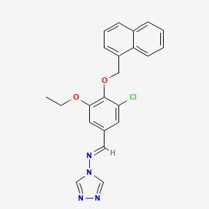 N-[3-chloro-5-ethoxy-4-(1-naphthylmethoxy)benzylidene]-4H-1,2,4-triazol-4-amine