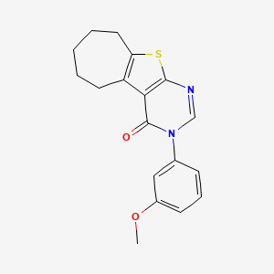 3-(3-methoxyphenyl)-3,5,6,7,8,9-hexahydro-4H-cyclohepta[4,5]thieno[2,3-d]pyrimidin-4-one