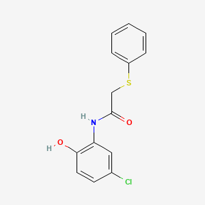 molecular formula C14H12ClNO2S B5834293 N-(5-chloro-2-hydroxyphenyl)-2-(phenylthio)acetamide 