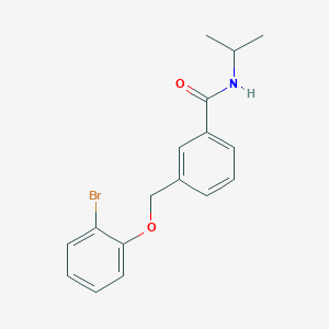 molecular formula C17H18BrNO2 B5834319 3-[(2-bromophenoxy)methyl]-N-isopropylbenzamide 