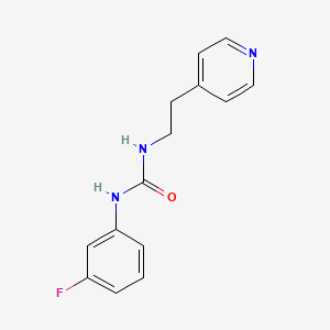 molecular formula C14H14FN3O B5834327 N-(3-fluorophenyl)-N'-[2-(4-pyridinyl)ethyl]urea 