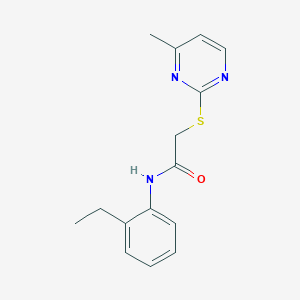 N-(2-ethylphenyl)-2-[(4-methyl-2-pyrimidinyl)thio]acetamide