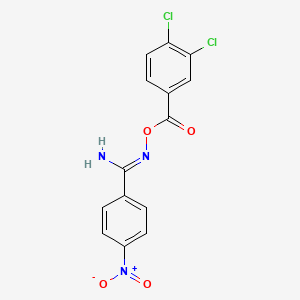 molecular formula C14H9Cl2N3O4 B5834352 N'-[(3,4-dichlorobenzoyl)oxy]-4-nitrobenzenecarboximidamide 