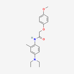 molecular formula C20H26N2O3 B5834353 N-[4-(diethylamino)-2-methylphenyl]-2-(4-methoxyphenoxy)acetamide 