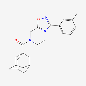 molecular formula C23H29N3O2 B5834360 N-ethyl-N-{[3-(3-methylphenyl)-1,2,4-oxadiazol-5-yl]methyl}-1-adamantanecarboxamide 