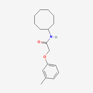 molecular formula C17H25NO2 B5834375 N-cyclooctyl-2-(3-methylphenoxy)acetamide 