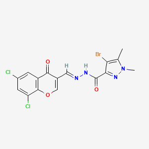 4-bromo-N'-[(6,8-dichloro-4-oxo-4H-chromen-3-yl)methylene]-1,5-dimethyl-1H-pyrazole-3-carbohydrazide