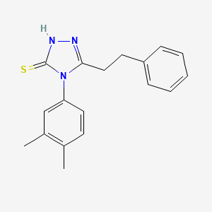 molecular formula C18H19N3S B5834389 4-(3,4-dimethylphenyl)-5-(2-phenylethyl)-4H-1,2,4-triazole-3-thiol 