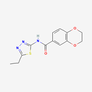molecular formula C13H13N3O3S B5834398 N-(5-ethyl-1,3,4-thiadiazol-2-yl)-2,3-dihydro-1,4-benzodioxine-6-carboxamide 