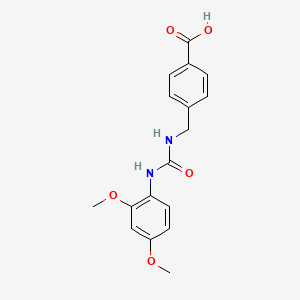 molecular formula C17H18N2O5 B5834422 4-[({[(2,4-dimethoxyphenyl)amino]carbonyl}amino)methyl]benzoic acid 