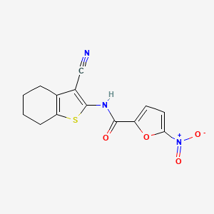 molecular formula C14H11N3O4S B5834431 N-(3-cyano-4,5,6,7-tetrahydro-1-benzothien-2-yl)-5-nitro-2-furamide 