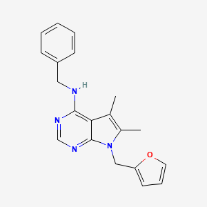 molecular formula C20H20N4O B5834438 N-benzyl-7-(2-furylmethyl)-5,6-dimethyl-7H-pyrrolo[2,3-d]pyrimidin-4-amine 