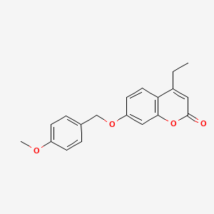 molecular formula C19H18O4 B5834446 4-ethyl-7-[(4-methoxybenzyl)oxy]-2H-chromen-2-one 