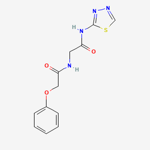 molecular formula C12H12N4O3S B5834453 N~2~-(phenoxyacetyl)-N~1~-1,3,4-thiadiazol-2-ylglycinamide 