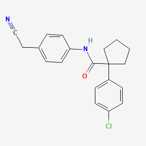 molecular formula C20H19ClN2O B5834458 1-(4-chlorophenyl)-N-[4-(cyanomethyl)phenyl]cyclopentanecarboxamide 