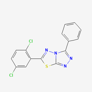 molecular formula C15H8Cl2N4S B5834500 6-(2,5-dichlorophenyl)-3-phenyl[1,2,4]triazolo[3,4-b][1,3,4]thiadiazole 