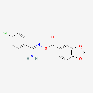 N'-[(1,3-benzodioxol-5-ylcarbonyl)oxy]-4-chlorobenzenecarboximidamide