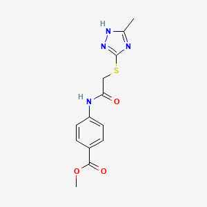 methyl 4-({[(5-methyl-4H-1,2,4-triazol-3-yl)thio]acetyl}amino)benzoate