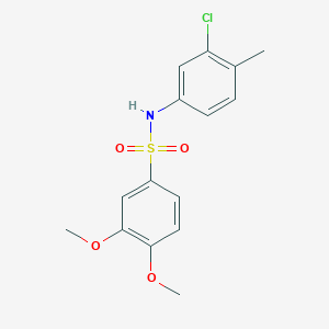 molecular formula C15H16ClNO4S B5834511 N-(3-chloro-4-methylphenyl)-3,4-dimethoxybenzenesulfonamide CAS No. 5609-50-7