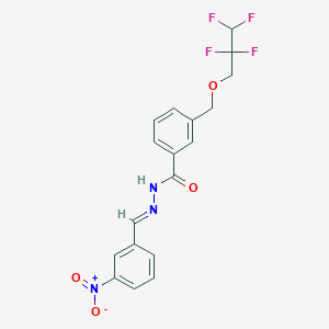 N'-(3-nitrobenzylidene)-3-[(2,2,3,3-tetrafluoropropoxy)methyl]benzohydrazide