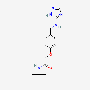 N-(tert-butyl)-2-{4-[(1H-1,2,4-triazol-3-ylamino)methyl]phenoxy}acetamide