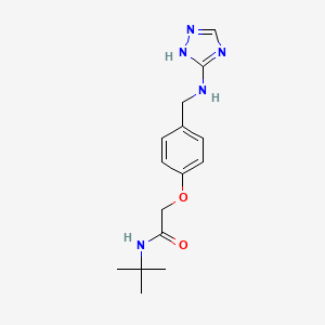 molecular formula C15H21N5O2 B5834546 N-(tert-butyl)-2-{4-[(1H-1,2,4-triazol-3-ylamino)methyl]phenoxy}acetamide 