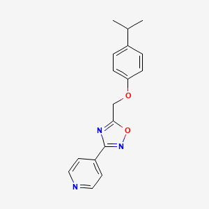 4-{5-[(4-isopropylphenoxy)methyl]-1,2,4-oxadiazol-3-yl}pyridine