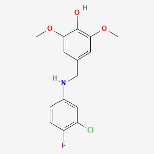 4-{[(3-chloro-4-fluorophenyl)amino]methyl}-2,6-dimethoxyphenol