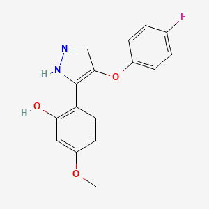 2-[4-(4-fluorophenoxy)-1H-pyrazol-3-yl]-5-methoxyphenol