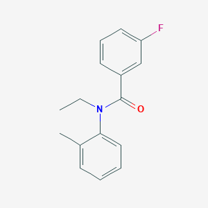 molecular formula C16H16FNO B5834598 N-ethyl-3-fluoro-N-(2-methylphenyl)benzamide 