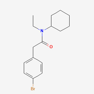 molecular formula C16H22BrNO B5834609 2-(4-bromophenyl)-N-cyclohexyl-N-ethylacetamide 