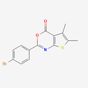 molecular formula C14H10BrNO2S B5834612 2-(4-bromophenyl)-5,6-dimethyl-4H-thieno[2,3-d][1,3]oxazin-4-one 