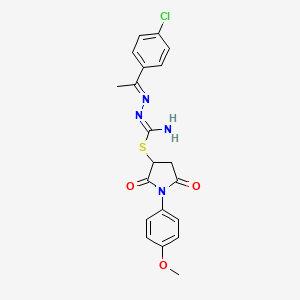 molecular formula C20H19ClN4O3S B5834618 1-(4-methoxyphenyl)-2,5-dioxo-3-pyrrolidinyl 2-[1-(4-chlorophenyl)ethylidene]hydrazinecarbimidothioate 