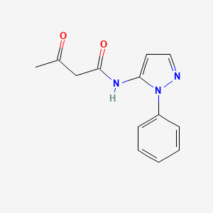 molecular formula C13H13N3O2 B5834638 3-oxo-N-(1-phenyl-1H-pyrazol-5-yl)butanamide 