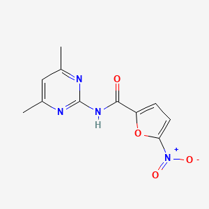 molecular formula C11H10N4O4 B5834646 N-(4,6-dimethyl-2-pyrimidinyl)-5-nitro-2-furamide 