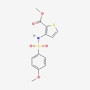 molecular formula C13H13NO5S2 B5834652 methyl 3-{[(4-methoxyphenyl)sulfonyl]amino}-2-thiophenecarboxylate 