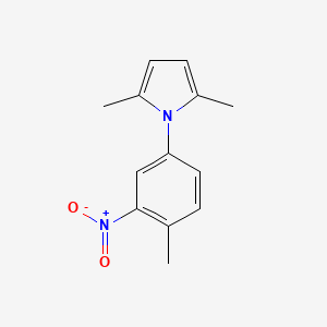 molecular formula C13H14N2O2 B5834664 2,5-二甲基-1-(4-甲基-3-硝基苯基)-1H-吡咯 