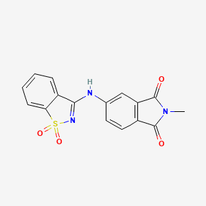 molecular formula C16H11N3O4S B5834666 5-[(1,1-dioxido-1,2-benzisothiazol-3-yl)amino]-2-methyl-1H-isoindole-1,3(2H)-dione 