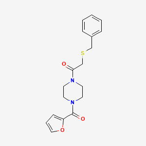 molecular formula C18H20N2O3S B5834667 1-[(benzylthio)acetyl]-4-(2-furoyl)piperazine 