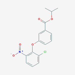 molecular formula C16H14ClNO5 B5834676 isopropyl 3-(2-chloro-6-nitrophenoxy)benzoate 