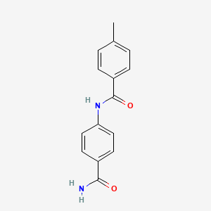 molecular formula C15H14N2O2 B5834682 N-[4-(aminocarbonyl)phenyl]-4-methylbenzamide 