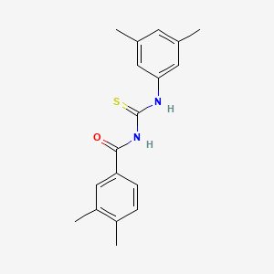 molecular formula C18H20N2OS B5834693 N-{[(3,5-dimethylphenyl)amino]carbonothioyl}-3,4-dimethylbenzamide 
