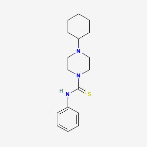 molecular formula C17H25N3S B5834699 4-cyclohexyl-N-phenyl-1-piperazinecarbothioamide 